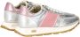 Philippe Model Zilveren Leren Sneakers met Roze Details Multicolor Dames - Thumbnail 3