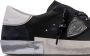 Philippe Model Zwarte en zilveren leren en suède Paris X Sneakers Black Heren - Thumbnail 4