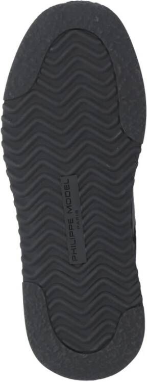 Philippe Model Zwarte Suède Leren Sneakers voor Mannen Black Heren