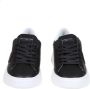 Philippe Model Zwarte Witte Leren Sneakers Black Heren - Thumbnail 2
