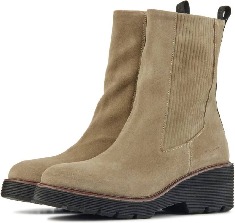 Piedi Nudi Ankle Boots Beige Dames