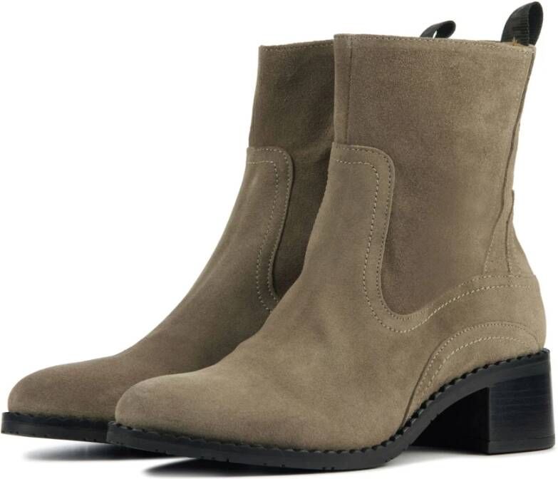 Piedi Nudi Heeled Boots Beige Dames