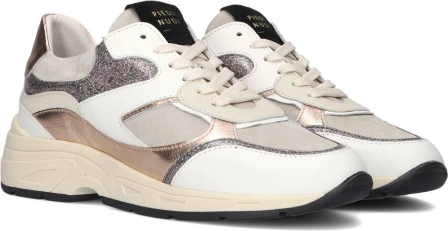 Piedi Nudi Witte Suède Lage Sneakers voor Dames Multicolor Dames