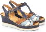 Pikolinos Blauwe leren damessandaal voor de zomer Multicolor Dames - Thumbnail 5