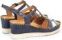 Pikolinos Blauwe leren damessandaal voor de zomer Multicolor Dames - Thumbnail 6