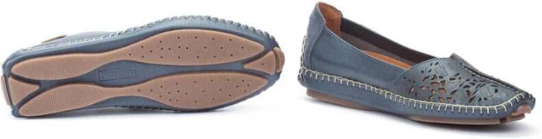 Pikolinos Blauwe Leren Loafer voor Dames Blue Dames