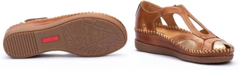 Pikolinos Bruin Leren Dames Sandaal Brown Dames