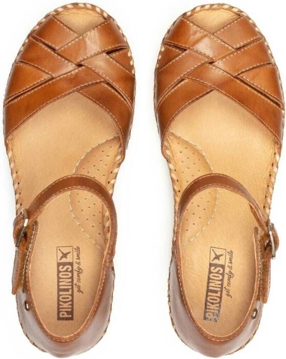 Pikolinos Bruine damessandaal Aguadulce stijl Brown Dames