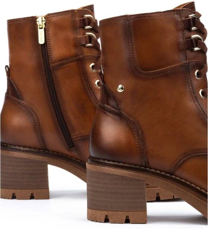 Pikolinos Bruine Leren Enkellaarzen Soria Brown Dames - Foto 6