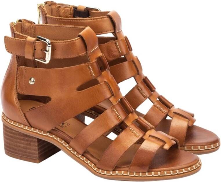 Pikolinos Casual Kameel Leren Dames Sandalen