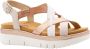 Pikolinos Beige Casual Leren Dames Sandalen Beige Dames - Thumbnail 5