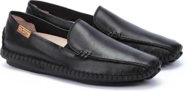 Pikolinos Comfortabele Zwarte Leren Instapper Black Dames