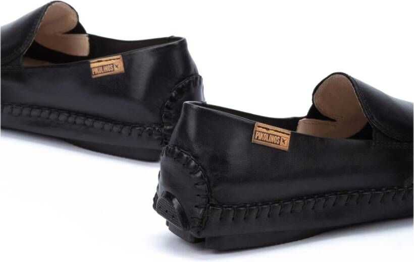 Pikolinos Comfortabele Zwarte Leren Instapper Black Dames
