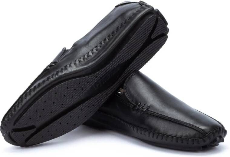 Pikolinos Comfortabele Zwarte Leren Instapper Black Dames
