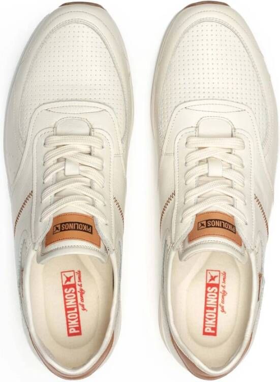 Pikolinos Elegante leren sneakers Off White Heren