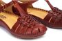 Pikolinos Iconische Leren Sandaal met Vlechtwerk Red Dames - Thumbnail 4