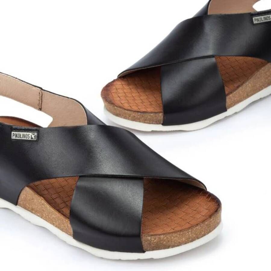 Pikolinos Flat Sandals Zwart Dames