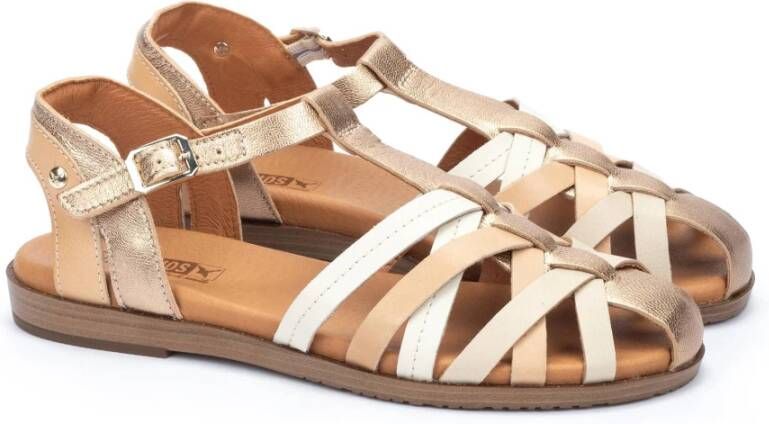 Pikolinos Gouden Band Formentera Sandalen Beige Dames