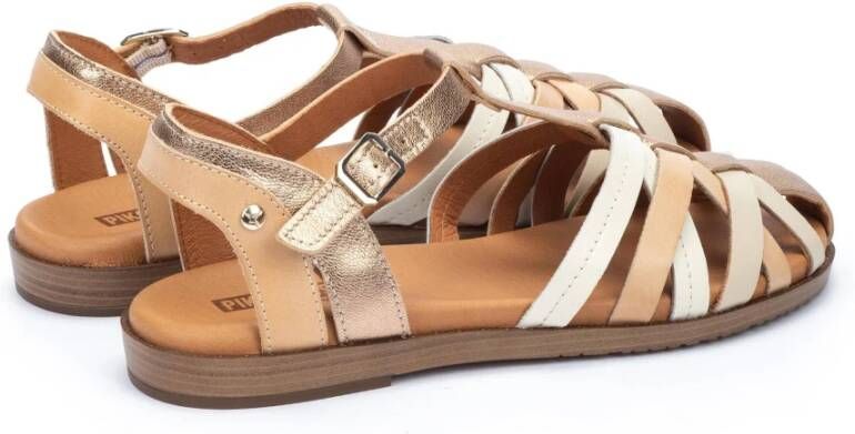 Pikolinos Gouden Band Formentera Sandalen Beige Dames