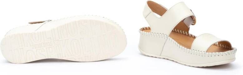 Pikolinos Lichtgewicht witte leren sandalen voor vrouwen White Dames