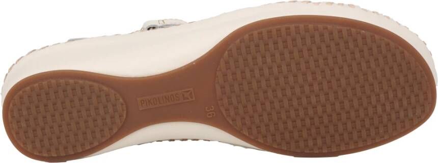 Pikolinos Off White Dames Sandaal Leren Schoeisel