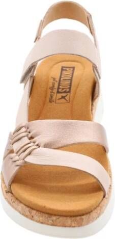 Pikolinos Stijlvolle Platte Sandalen voor Vrouwen Beige Dames