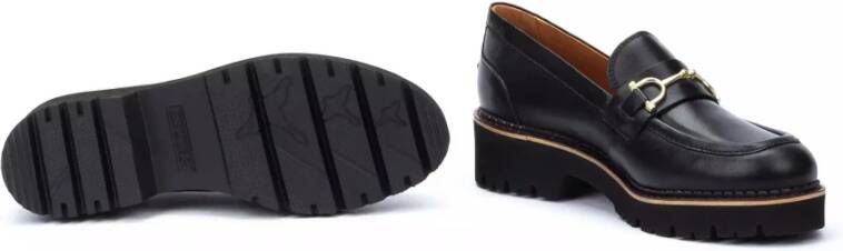 Pikolinos Zwarte Leren Loafers