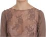 Pink Memories Bruine Kant Boothals Blouse - Thumbnail 2
