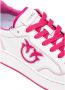 Pinko Leren en stoffen sneakers met Love Birds Diamond Cut logo Pink Dames - Thumbnail 4