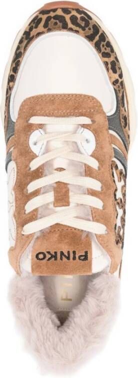 Pinko Beige Sneakers voor Vrouwen