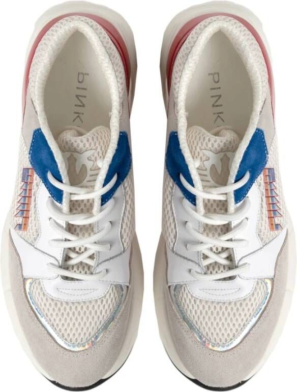 pinko Blauwe Vetersneakers Multicolor Dames