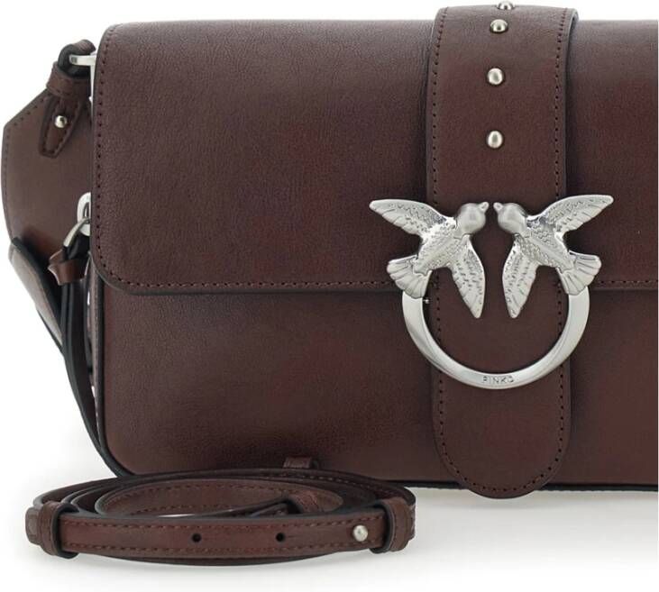 Pinko Bruine Slouchy Zip Classic Tas