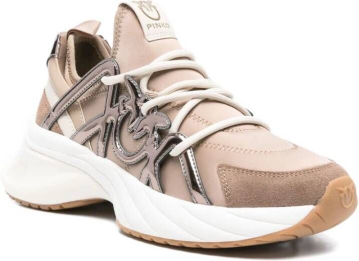 Pinko Bruine Sneakers voor Vrouwen