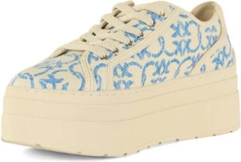 pinko Canvas Platform Sneakers Greta 04 Blue Dames