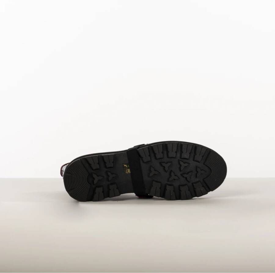 pinko Dames Enkellaarsjes Cocco Print Leer Black Dames