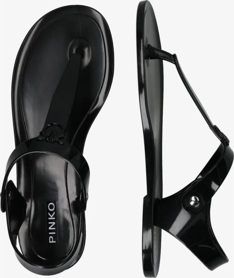 pinko Flat Sandals Zwart Dames