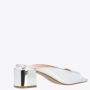 Pinko Gelamineerde Flip Flop Sandalen met Zilveren Hak Gray Dames - Thumbnail 3