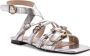Pinko Gelamineerde leren sandalen met verstelbare bandjes Gray Dames - Thumbnail 2