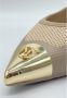 Pinko Leren Dames Sandalen Lente Zomer Collectie Beige Dames - Thumbnail 12
