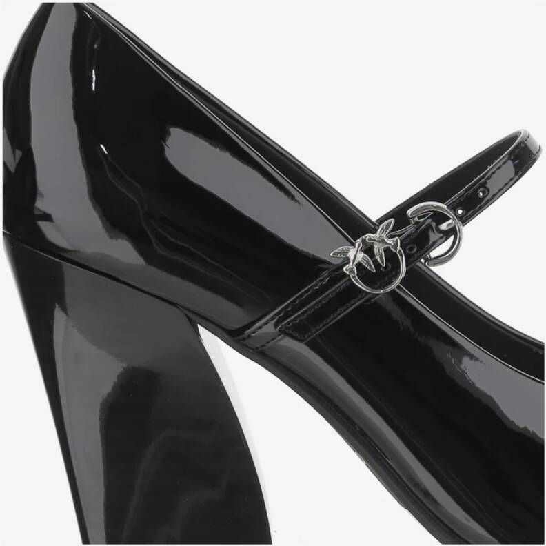 Pinko Glanzende Leren Pumps met Puntige Neus