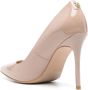 Pinko Glanzende leren stiletto platte schoenen - Thumbnail 2