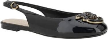 pinko Glanzende Patentleren Ballerina's met Gouden Band Black Dames