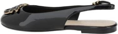 pinko Glanzende Patentleren Ballerina's met Gouden Band Black Dames