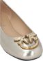Pinko Metallic Finish Ballerina's met Iconic Logo Gray Dames - Thumbnail 3