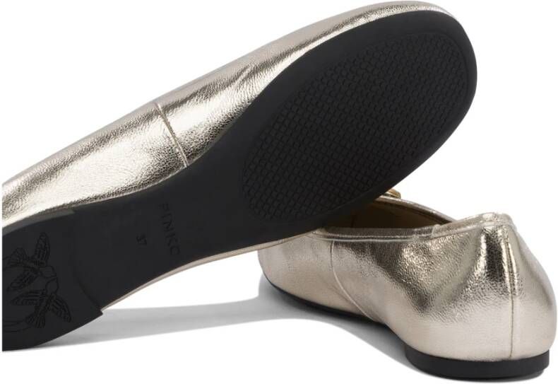 Pinko Gouden Ballerina's voor Vrouwen Elegante Stijl
