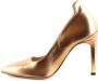 Pinko Gouden Stiletto Hak Leren Pumps - Thumbnail 2