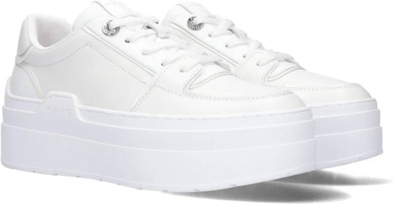 pinko Greta 1.0 Sneaker Wit Plateau White Dames