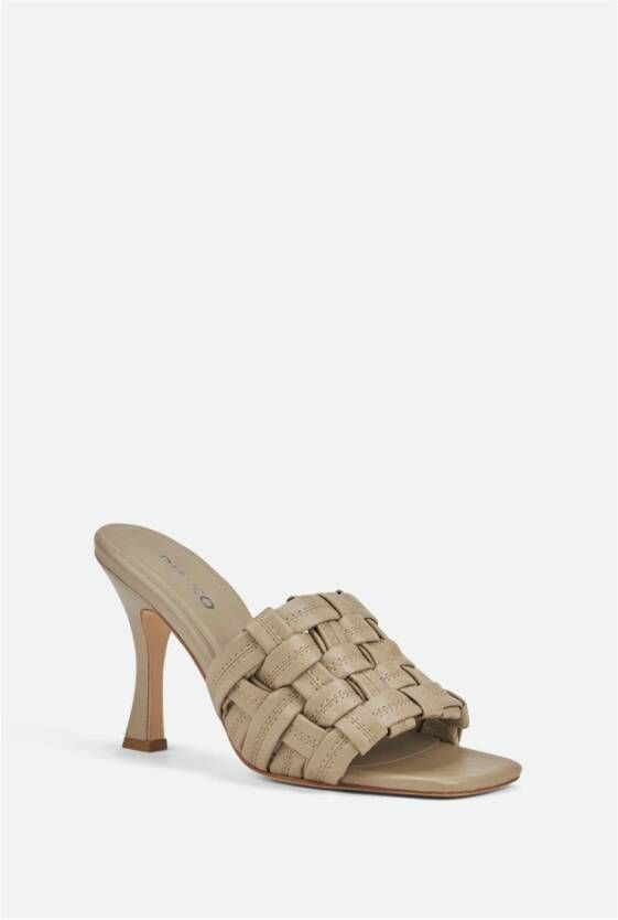 pinko Grijs Geweven Stiletto Sandaal Green Dames