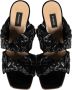Pinko Bela Cruz Sabot Pelle Vernice Naplak Zwart Dames - Thumbnail 4