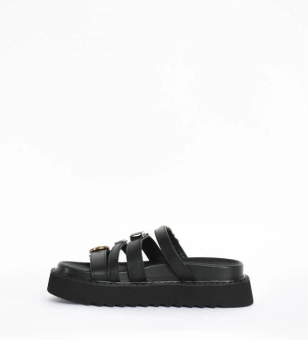 Pinko Kate Leren Platte Sandalen